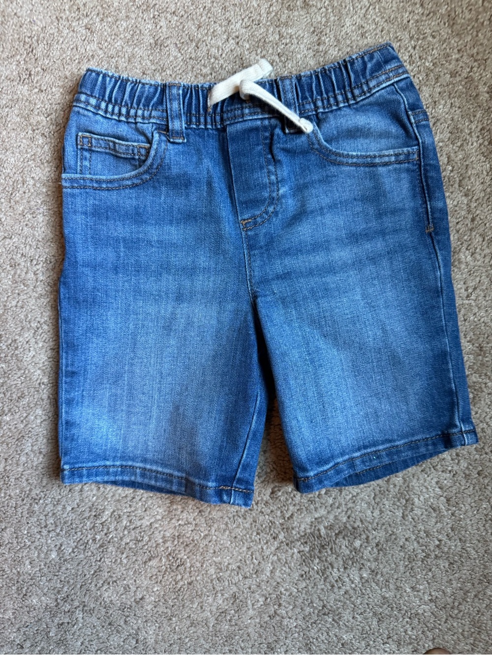 Kids Blue Denim Pull-On Shorts